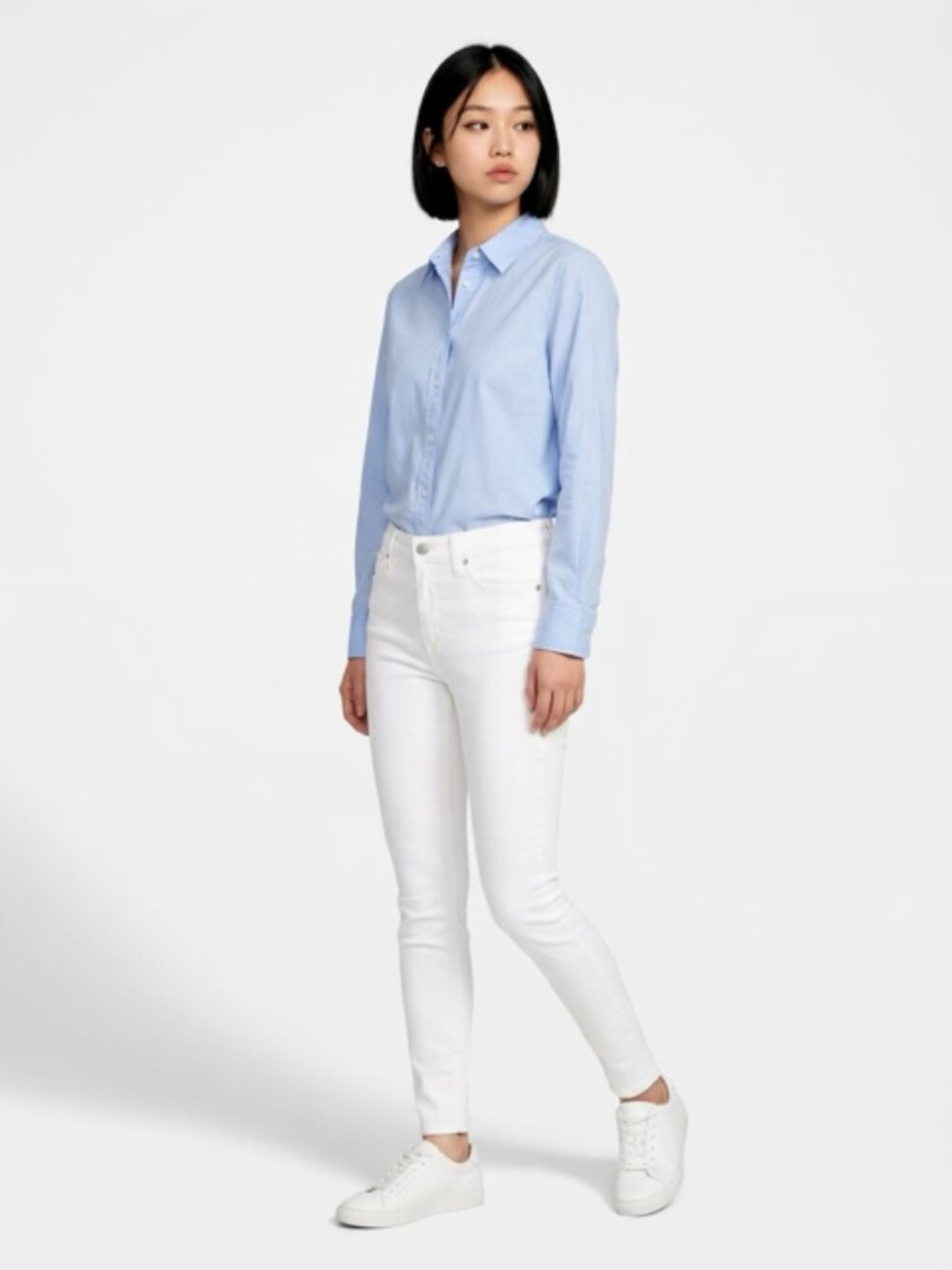 Banana Republic White High Rise Stretch Skinny Jeans Size 27 4 Petite Ankle